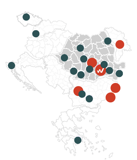 Win Advisors project map across CEE & SEE